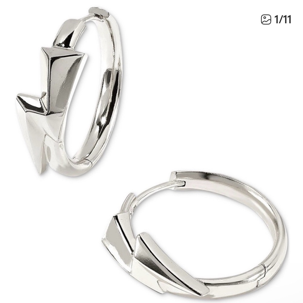 Kendra Scott lightning bolt Geometric Hoop Earrings
